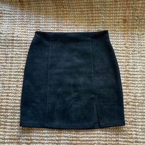 Windsor Black Suede High Waisted Mini Skirt!